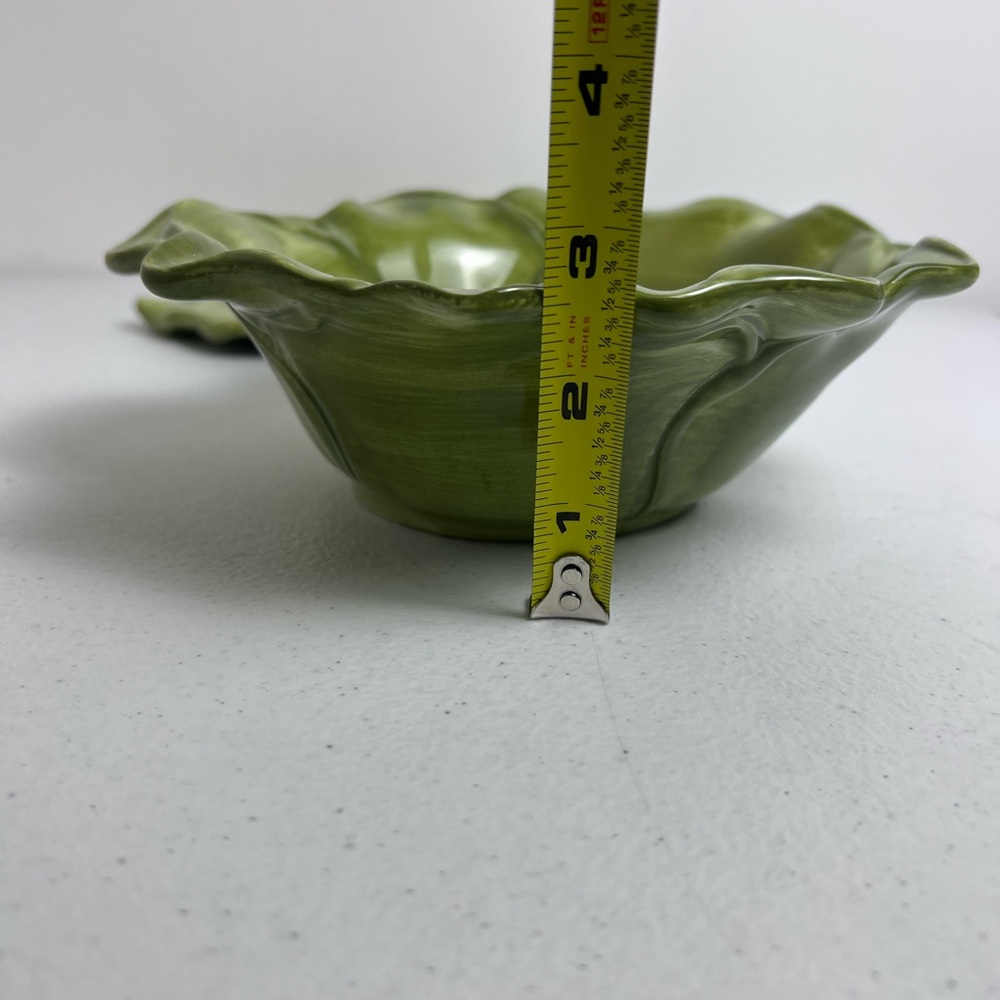 Roscher & Co Antique Leaf Collection Salad Plate Soup Cereal Bowl Green - Picture 7 of 9